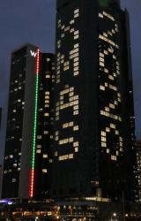 Christmas 2020 on Brisbane building